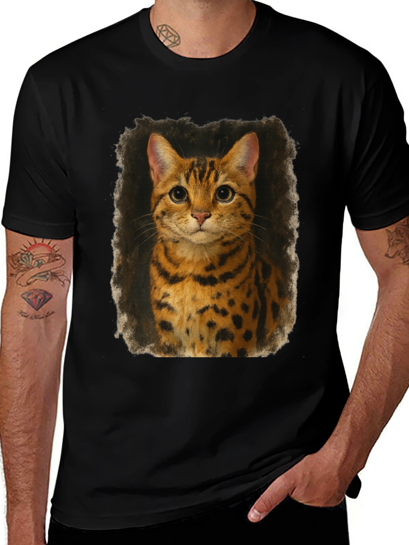 Bengal Cat Graphic Print T-Shirt - Unisex