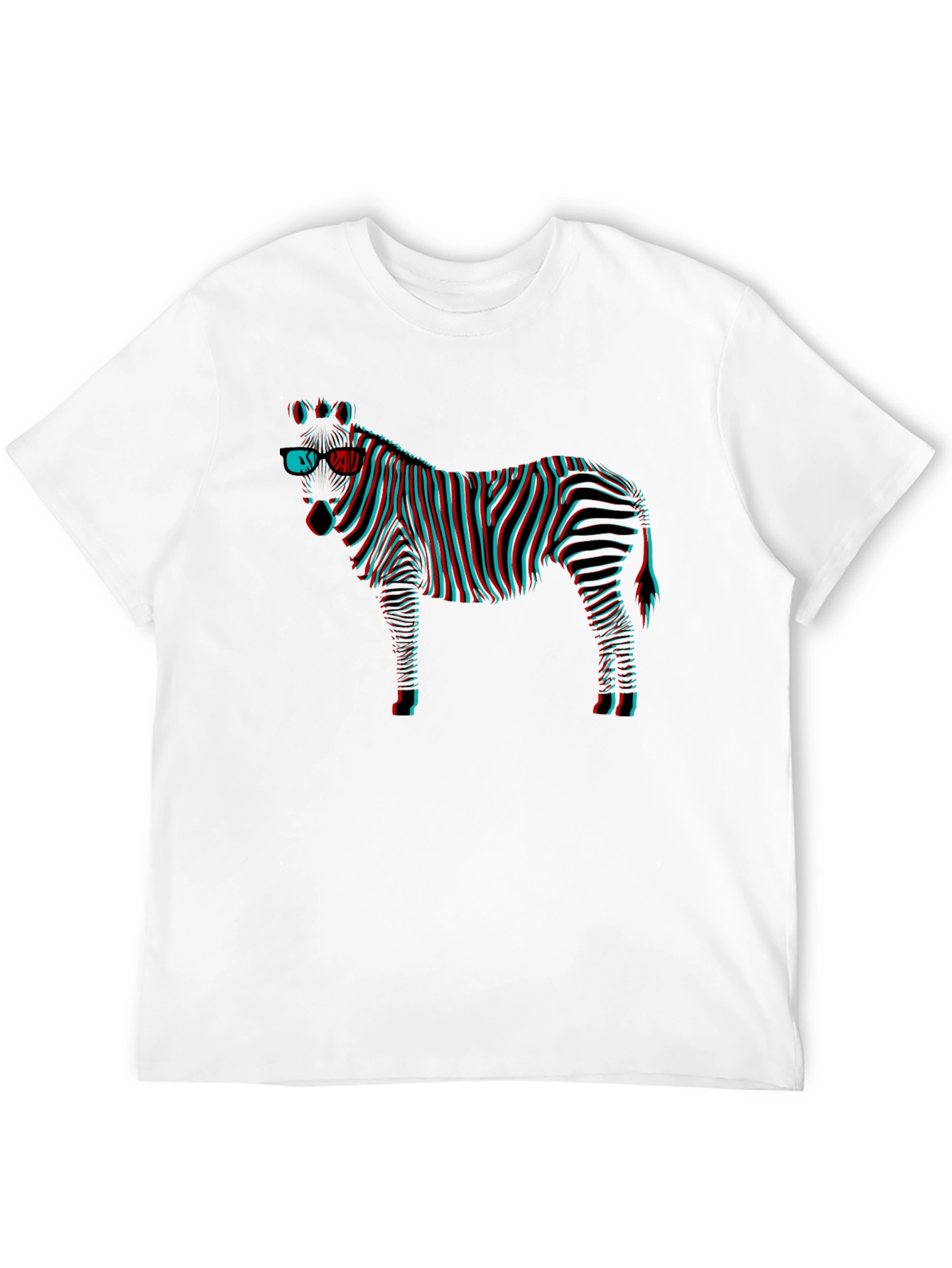 3D Zebra Graphic Tee - Black