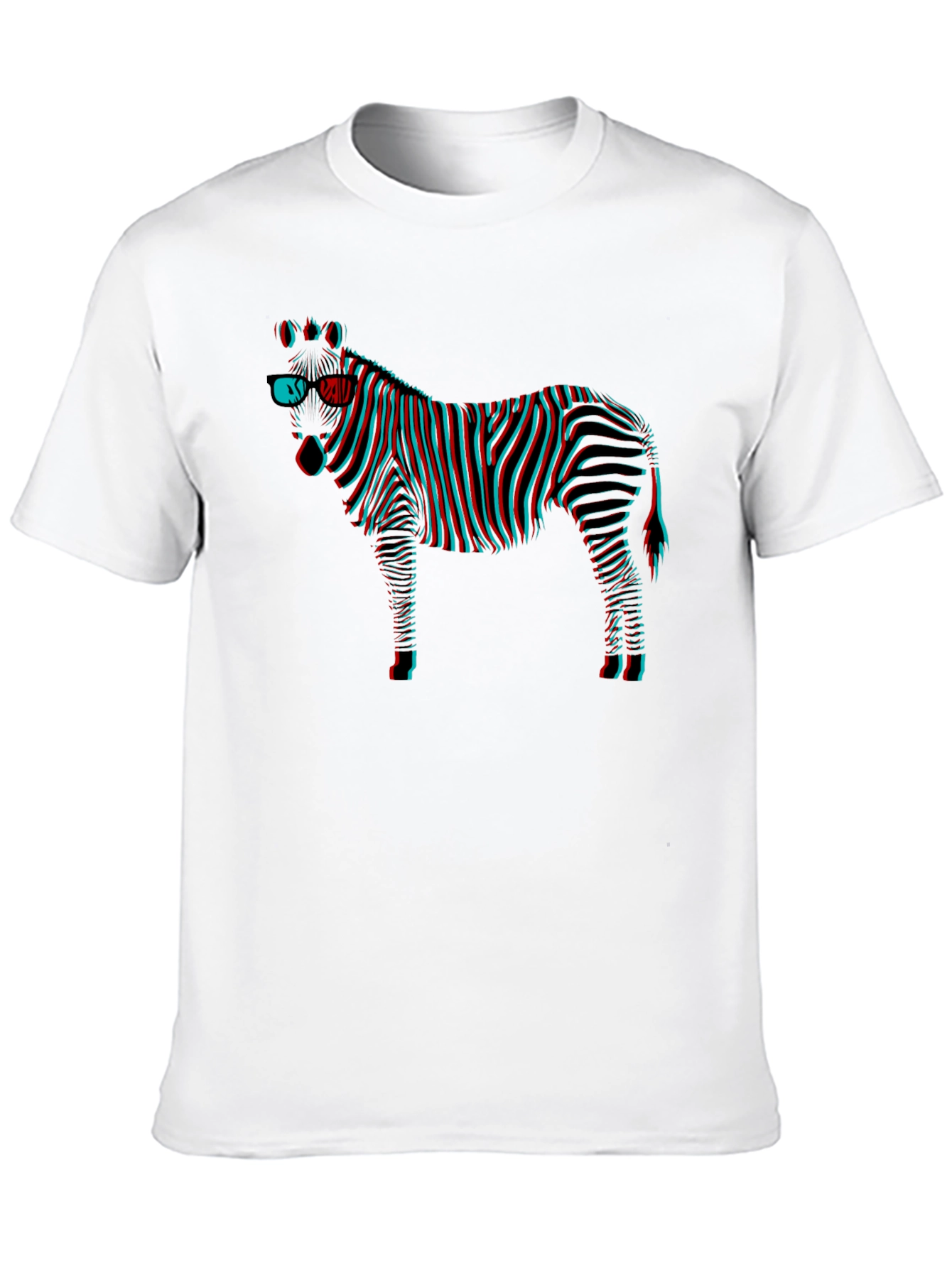 3D Zebra Graphic Tee - Black
