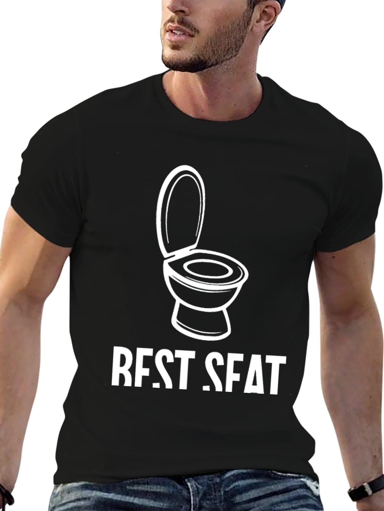 Best Seat Toilet Humor Graphic Tee