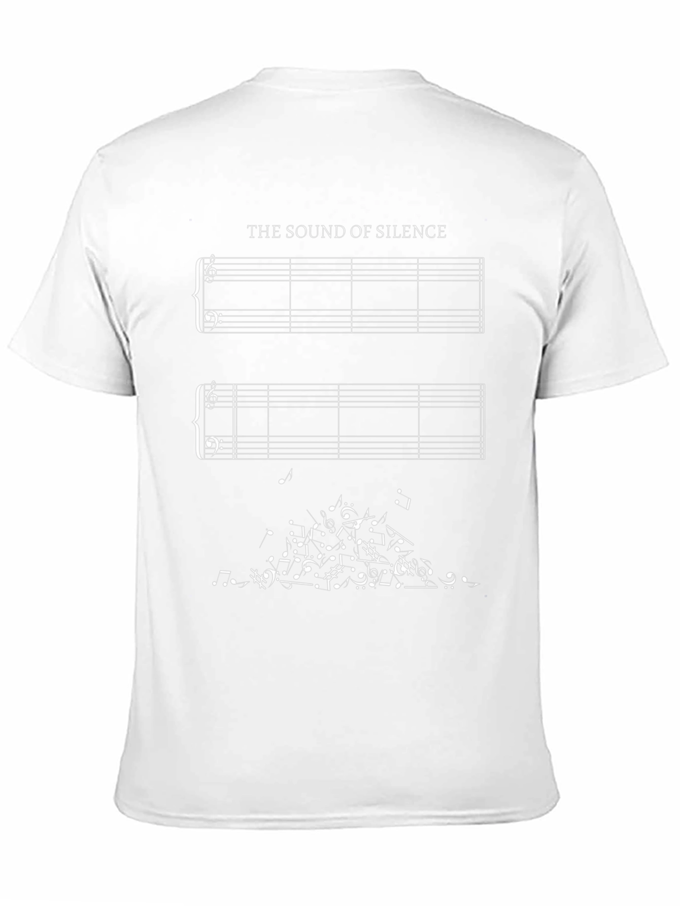 Sound of Silence Music Notes Graphic T-Shirt
