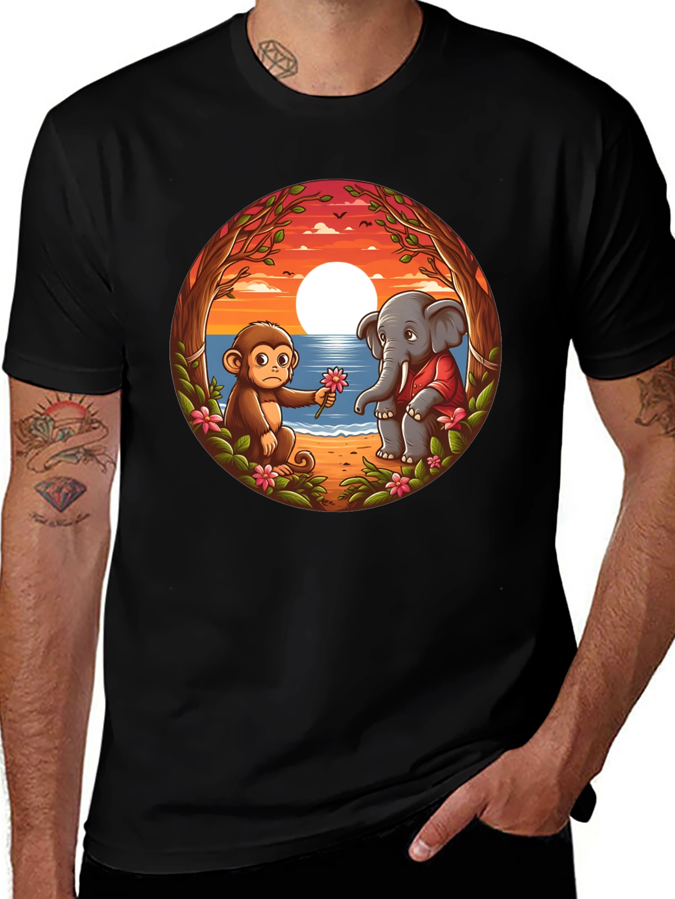 Monkey & Elephant Graphic Tee