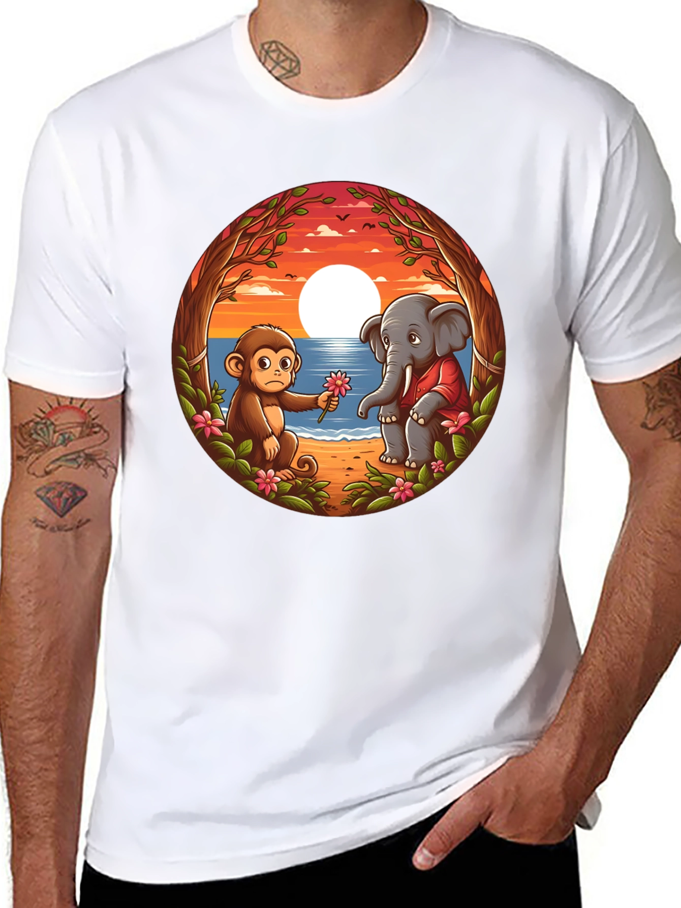 Monkey & Elephant Graphic Tee