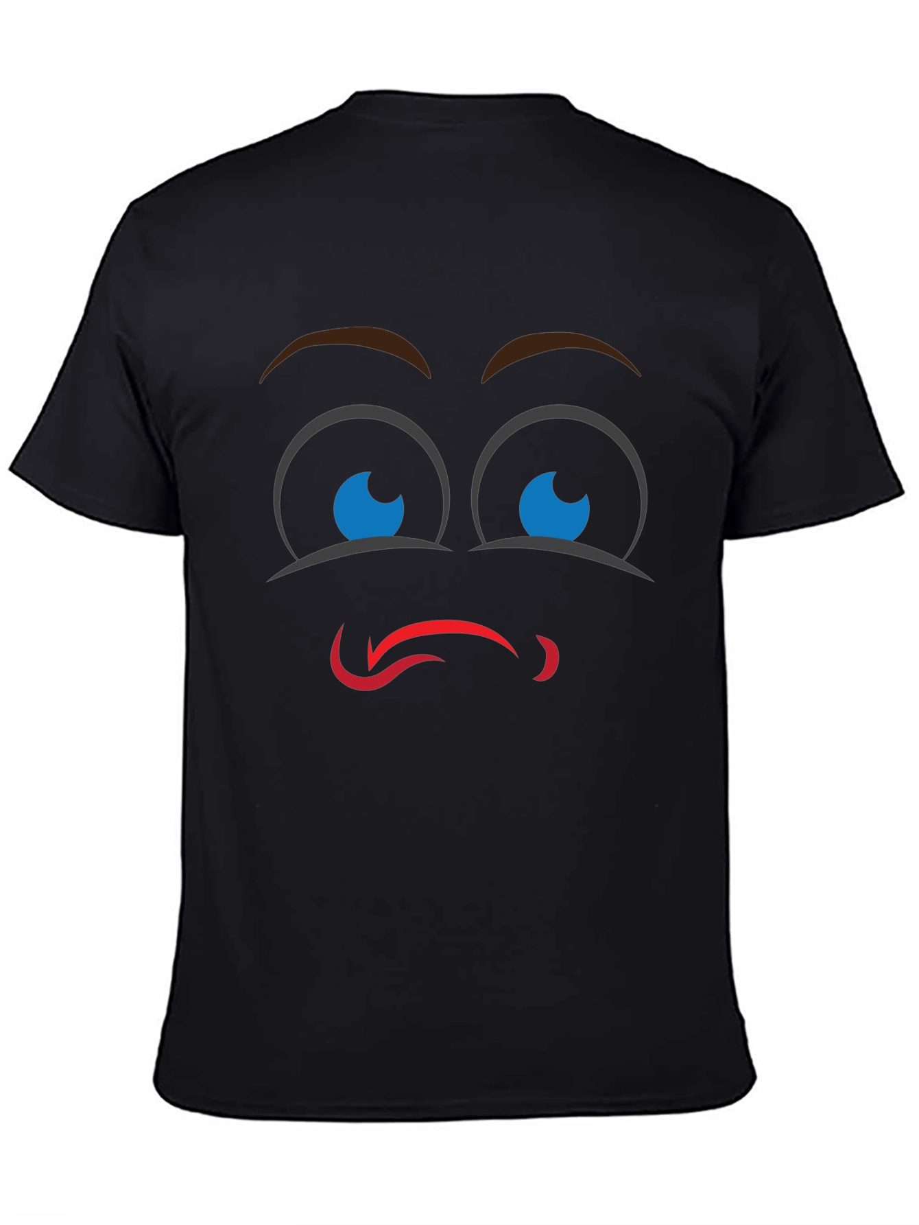 Funny Face Graphic Black T-Shirt