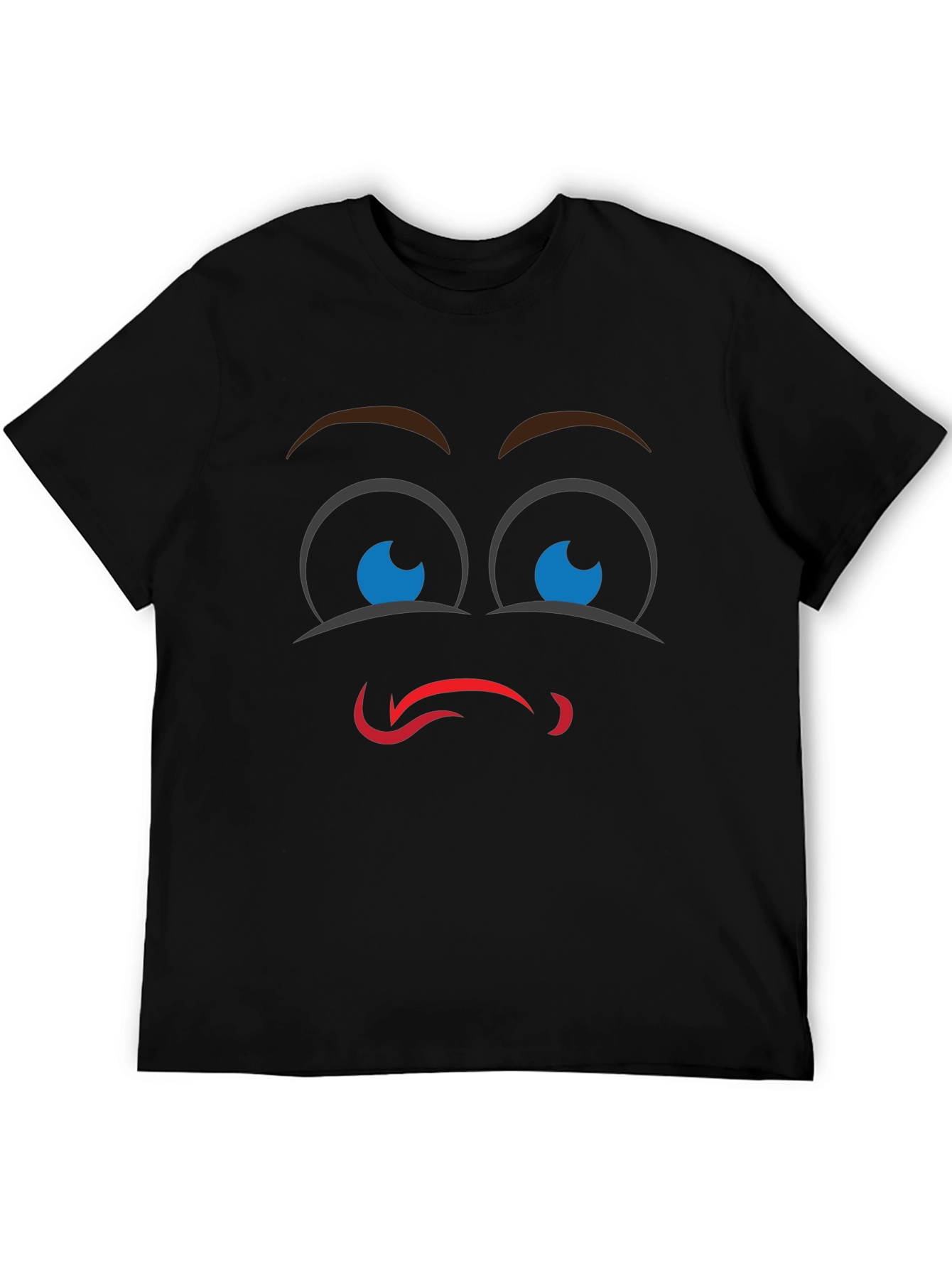 Funny Face Graphic Black T-Shirt