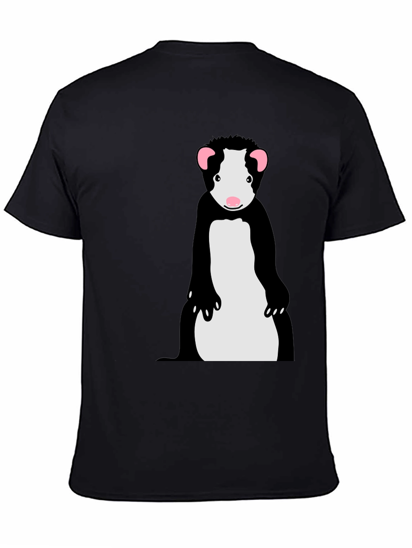 Cool Ferret Graphic Tee - Black Cotton T-Shirt