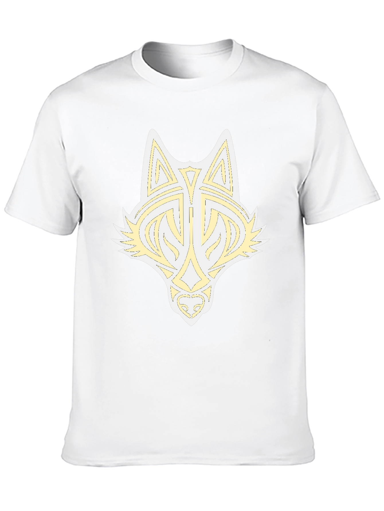 Black Wolf Head Graphic Print Tee