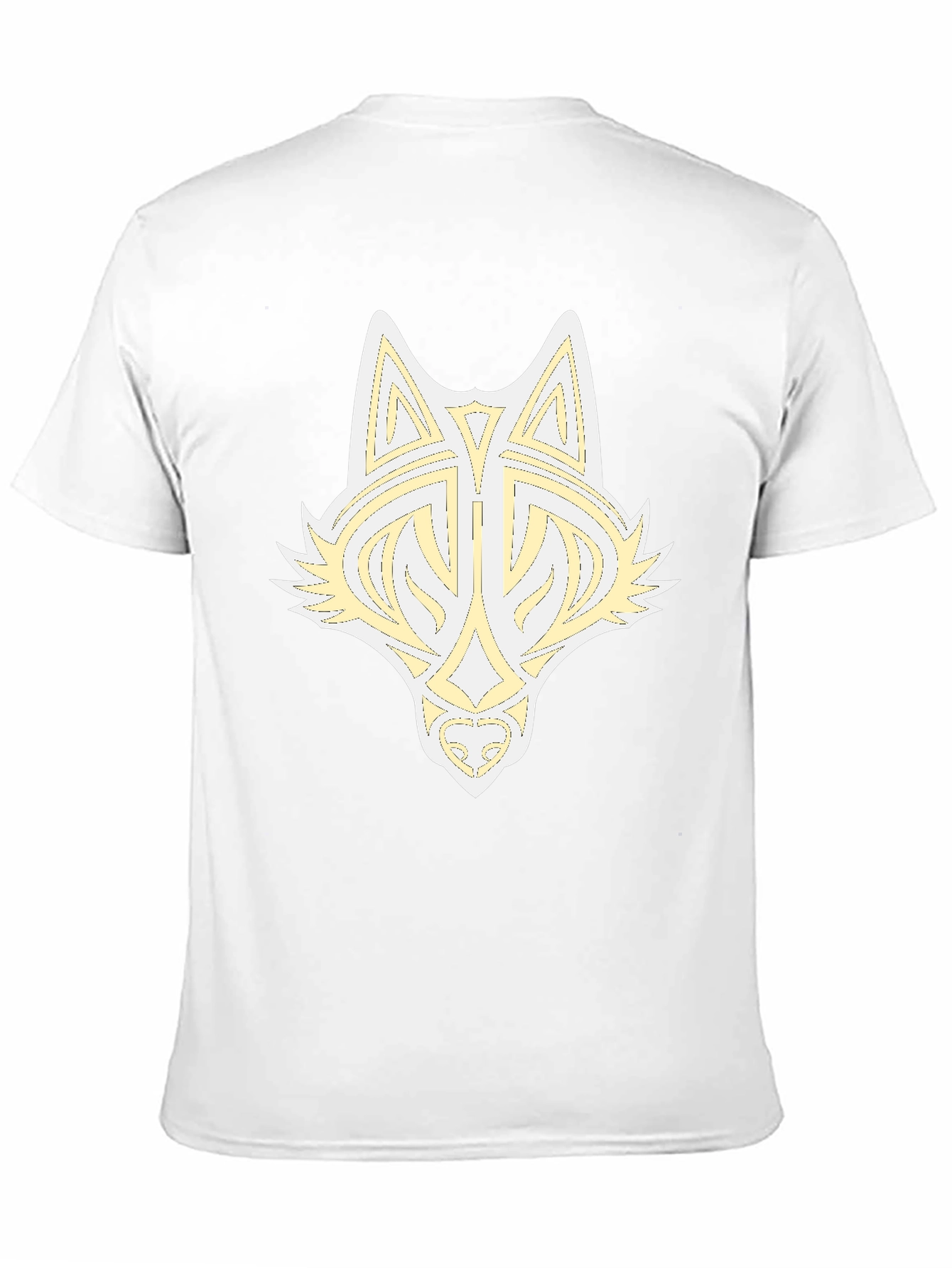 Black Wolf Head Graphic Print Tee