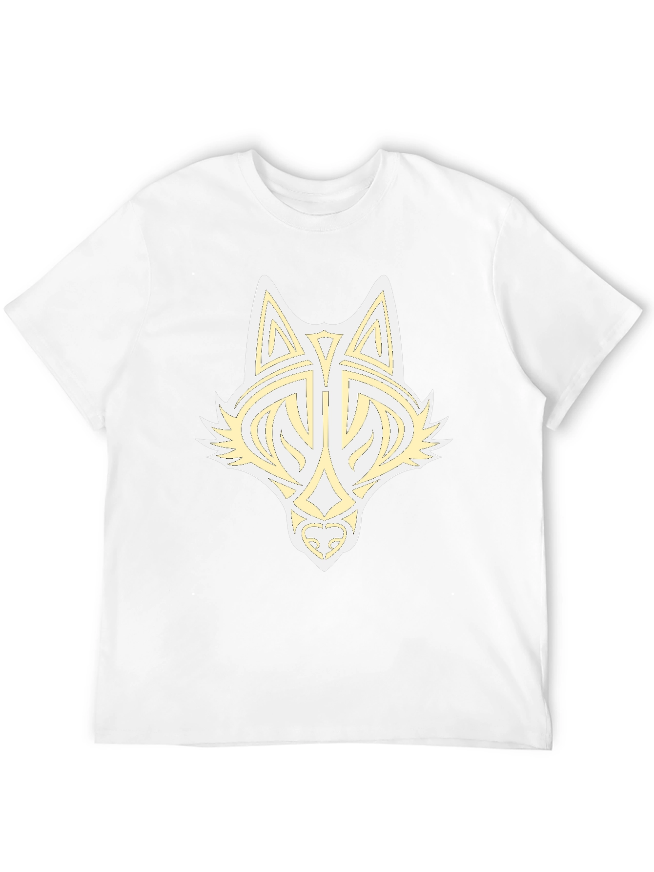 Black Wolf Head Graphic Print Tee