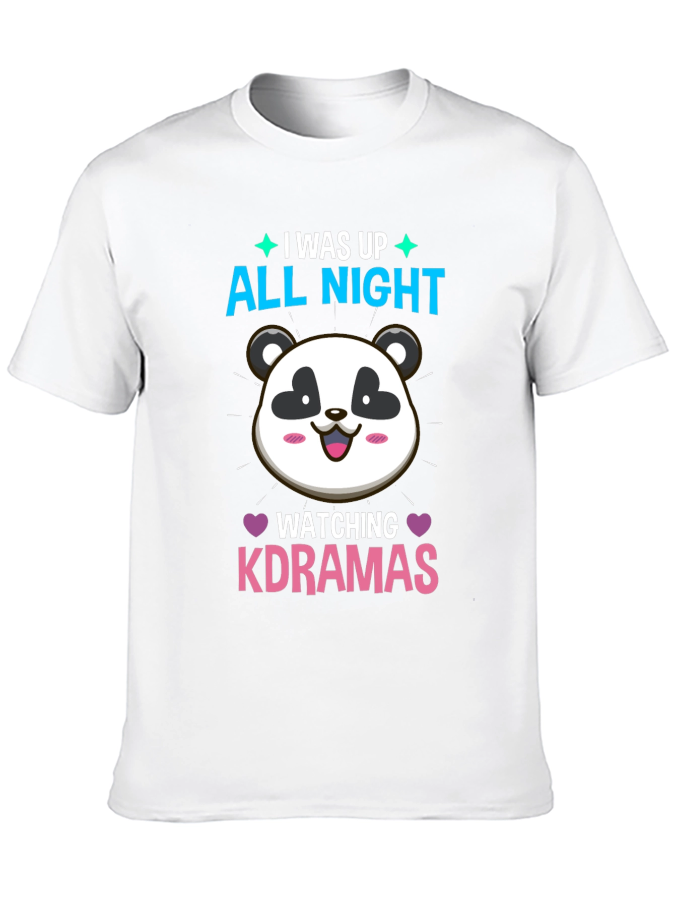 K-Drama Panda T-Shirt - All Night Binge Watching Tee
