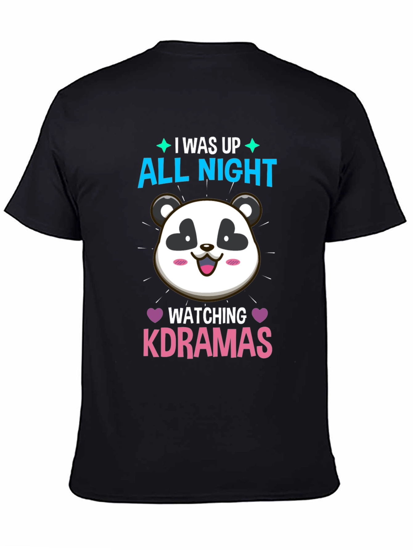 K-Drama Panda T-Shirt - All Night Binge Watching Tee