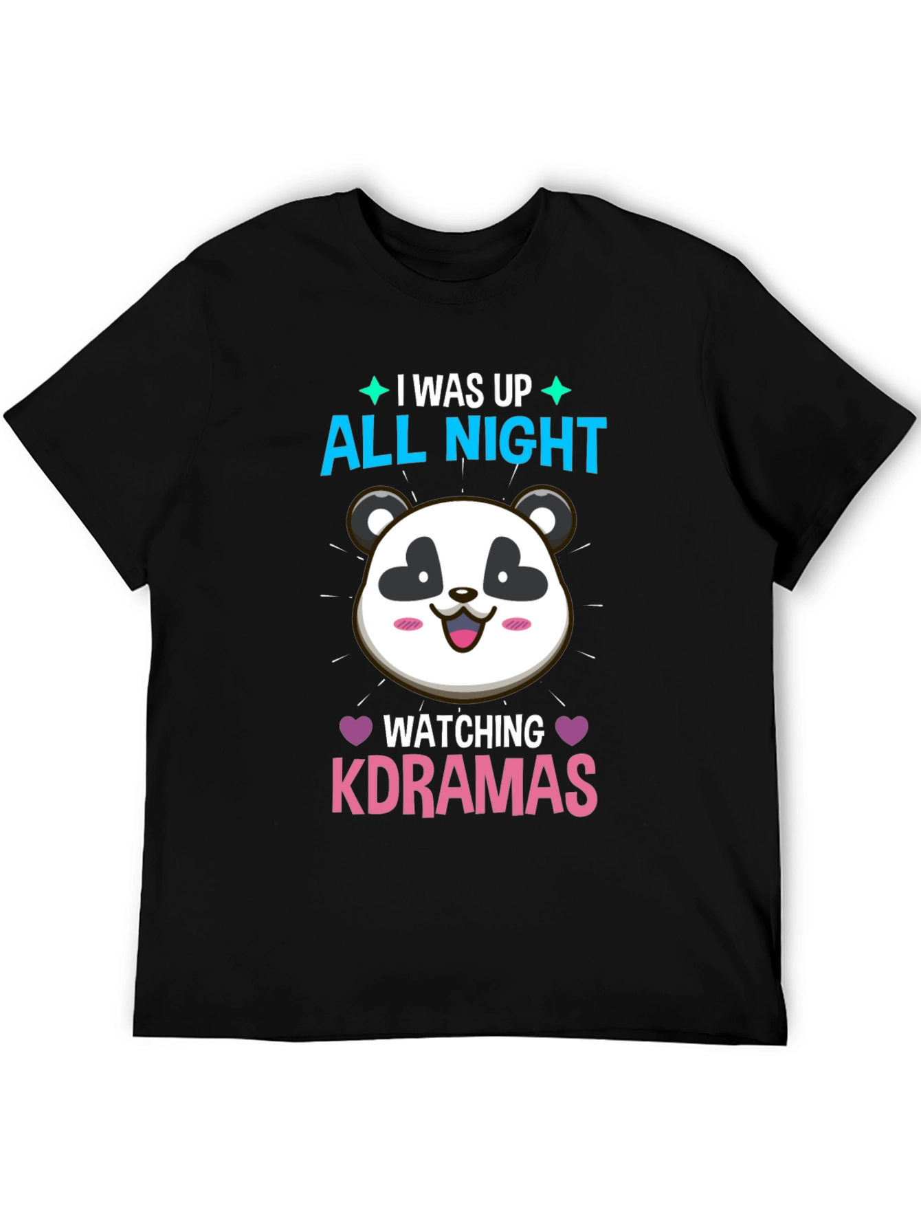 K-Drama Panda T-Shirt - All Night Binge Watching Tee