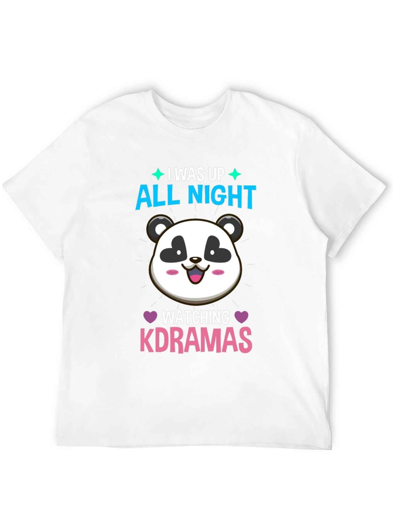 K-Drama Panda T-Shirt - All Night Binge Watching Tee
