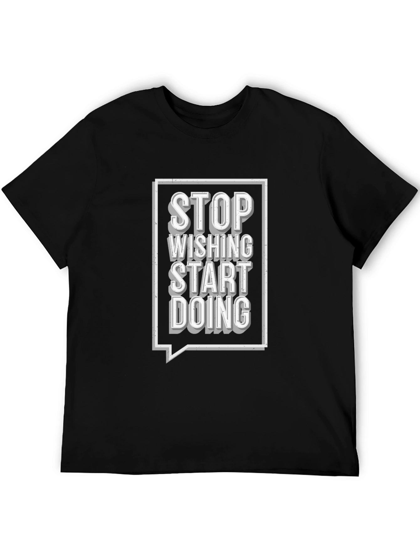 Motivational Graphic Tee - Stop Wishing Start Doing