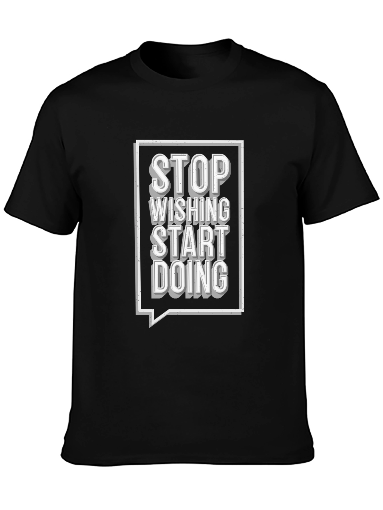 Motivational Graphic Tee - Stop Wishing Start Doing