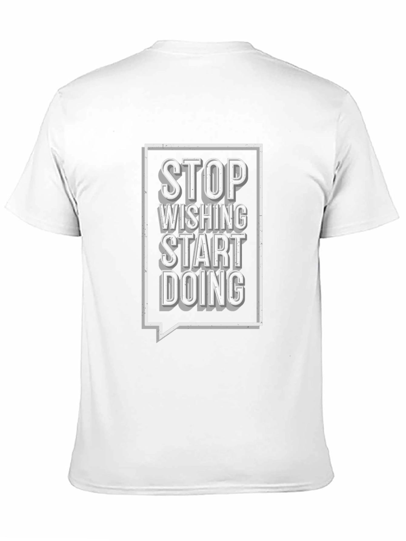 Motivational Graphic Tee - Stop Wishing Start Doing