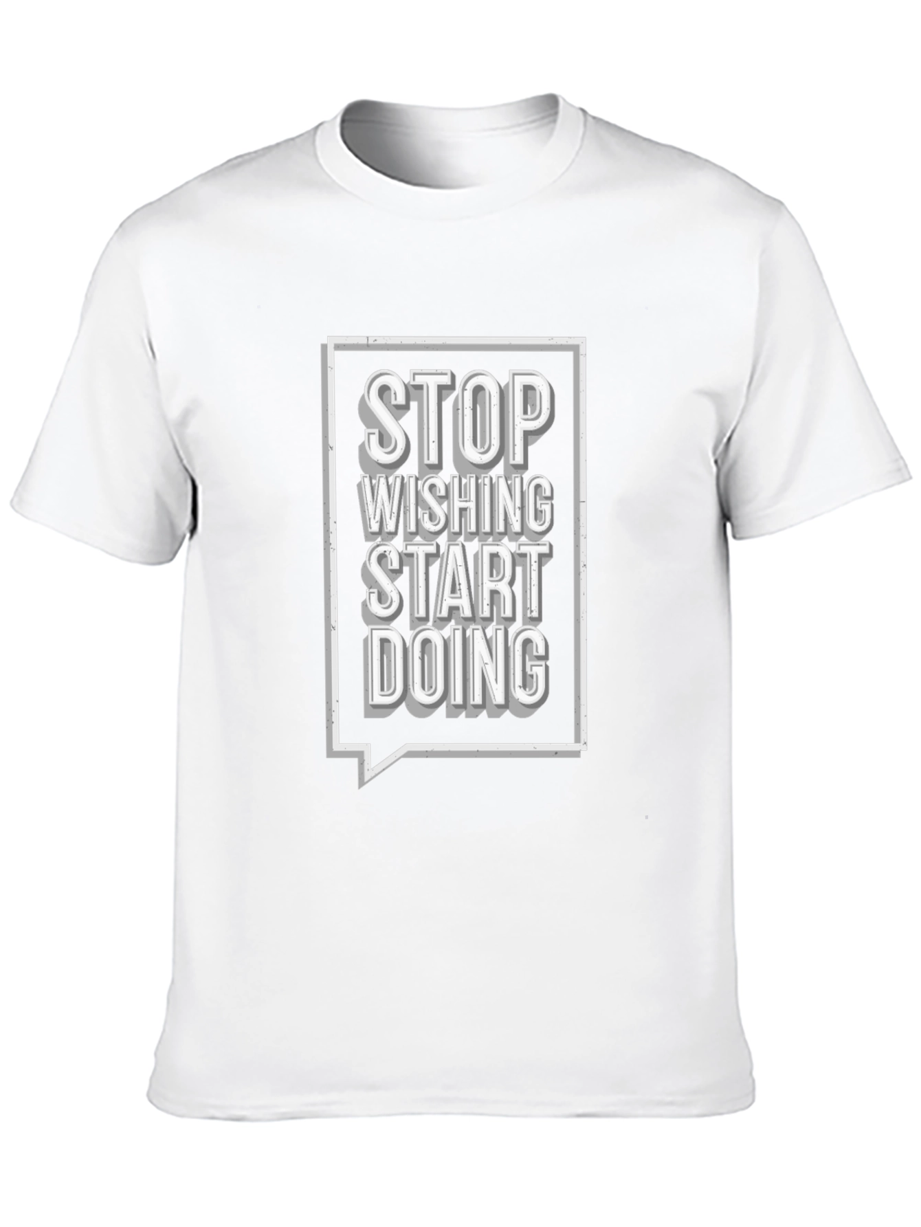 Motivational Graphic Tee - Stop Wishing Start Doing