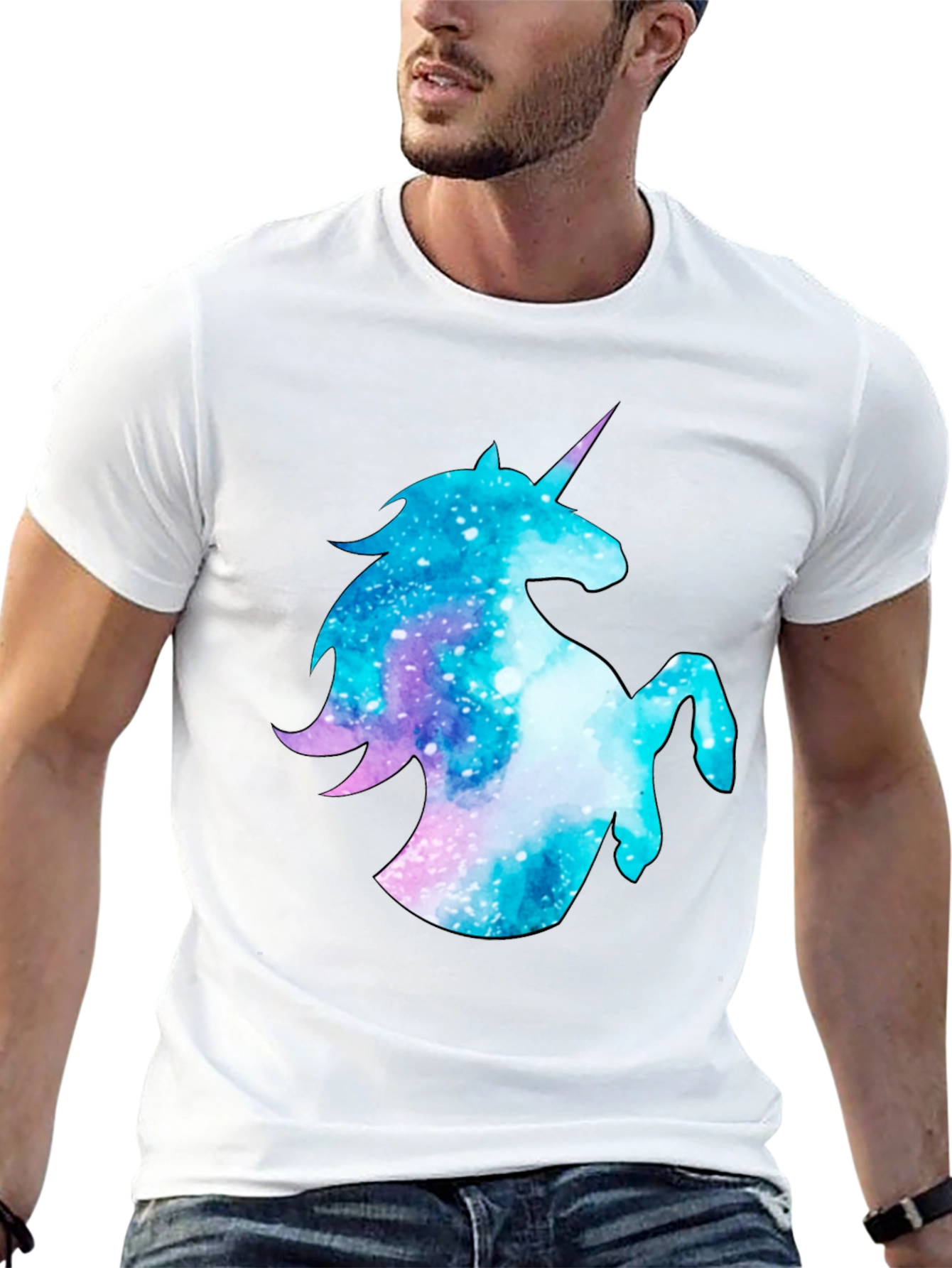 Galaxy Unicorn Black T-Shirt