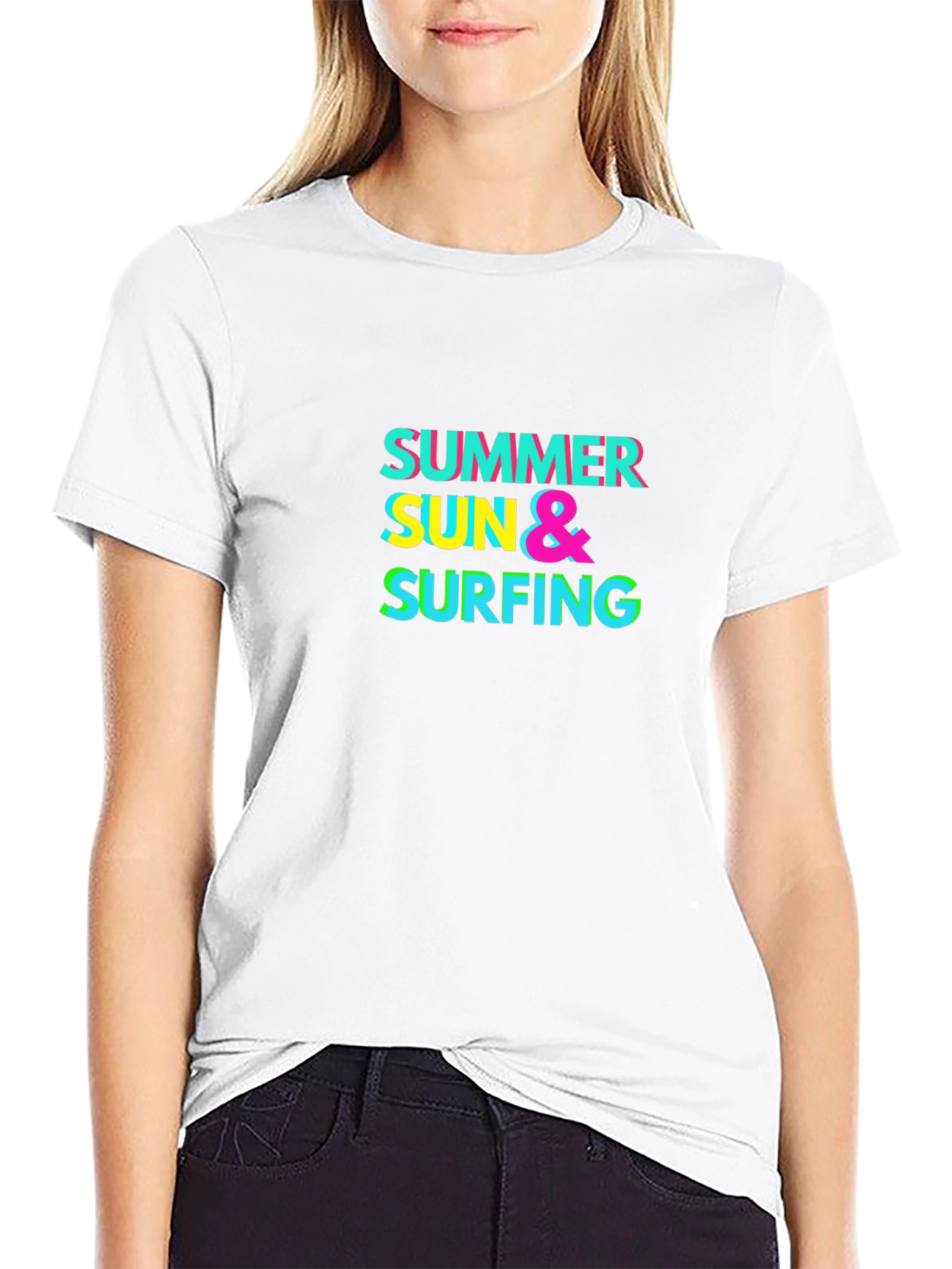 Summer Sun & Surfing Graphic T-Shirt