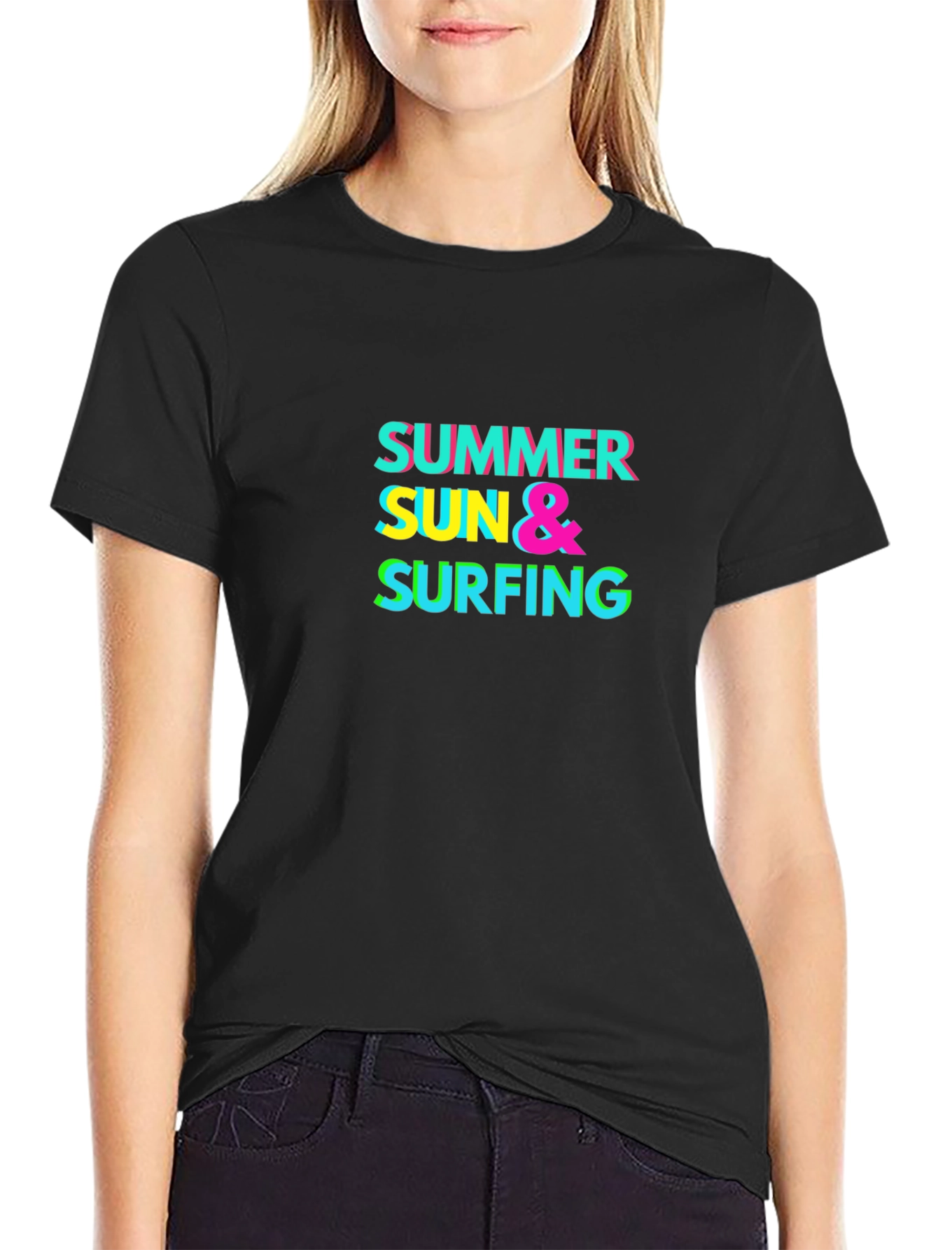 Summer Sun & Surfing Graphic T-Shirt