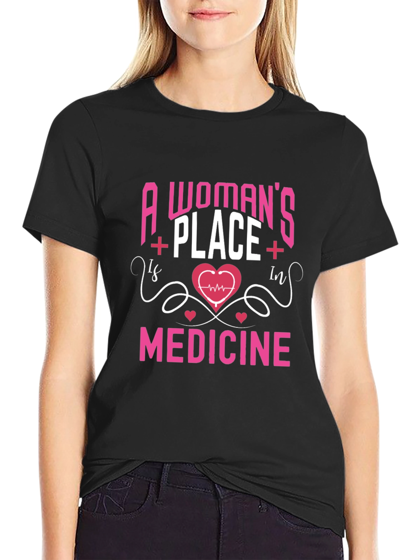 Womans Place Is In Medicine Graphic T-Shirt