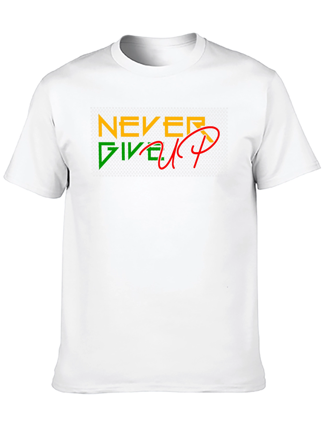 Never Give Up Black T-Shirt