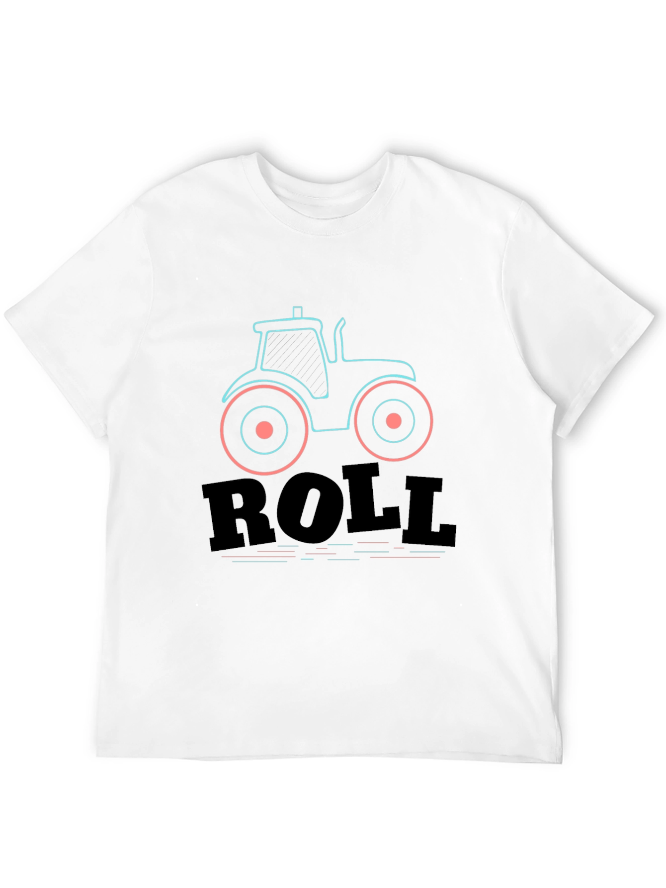 Tractor Roll Graphic Tee - Black Cotton Blend