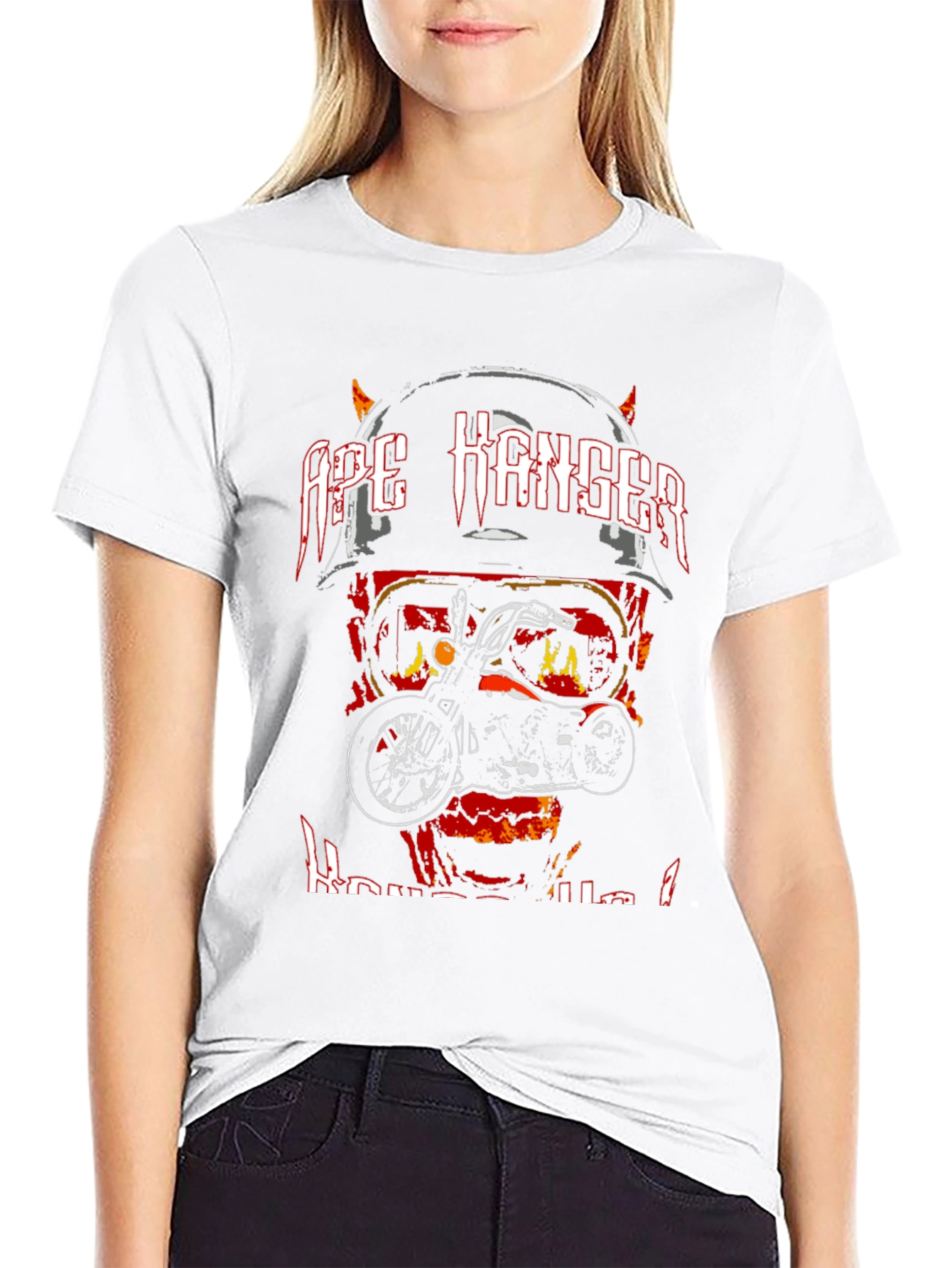 Ape Hanger Motorcycle Graphic Tee - Biker Style