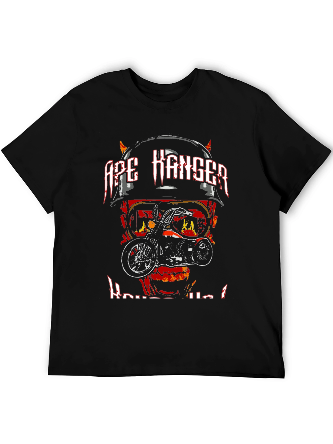 Ape Hanger Motorcycle Graphic Tee - Biker Style