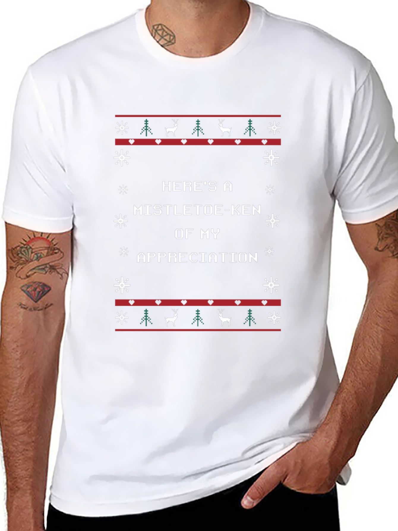Funny Christmas T-Shirt - Mistletoe-Ken Appreciation
