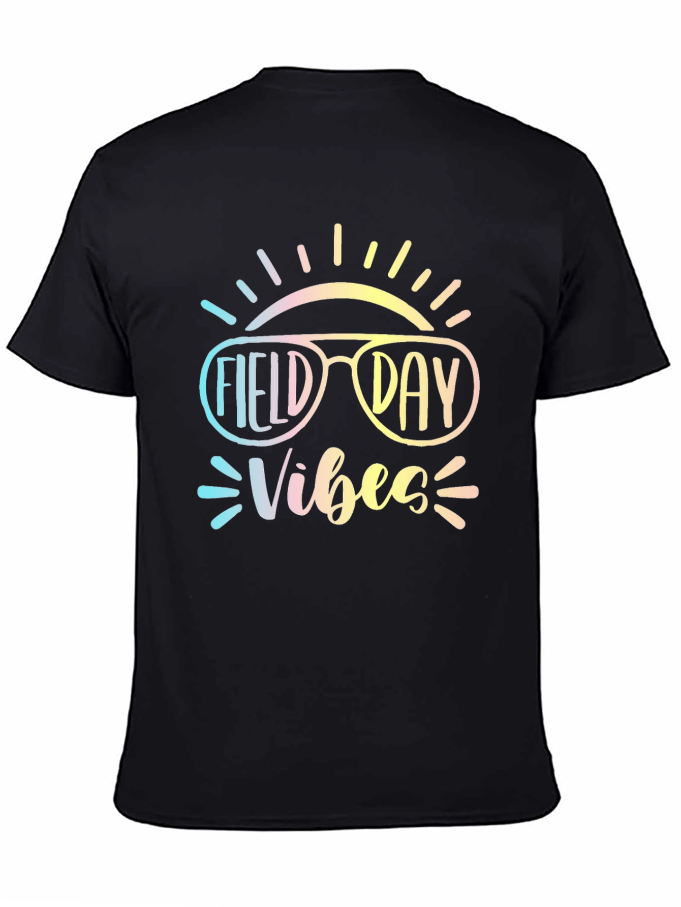 Field Day Vibes Black T-Shirt Fun Design