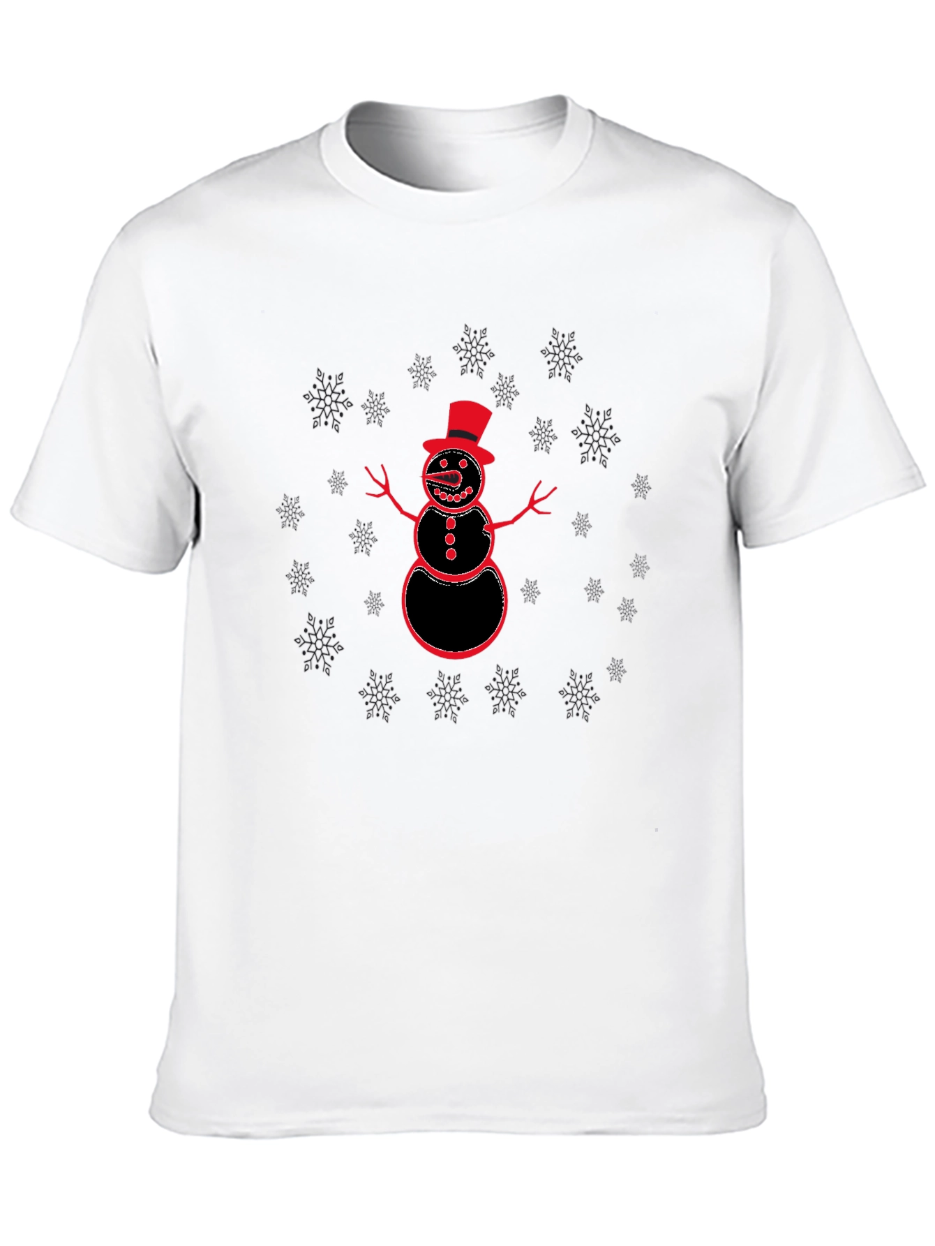 Snowman Graphic T-Shirt - Holiday Fun