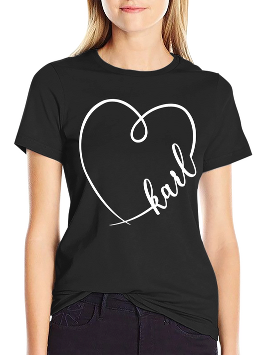 Karl Heart Graphic Tee - Stylish Custom T-Shirt
