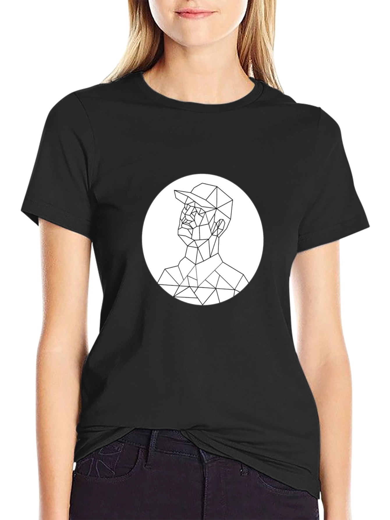 Geometric Man Tee - Minimalist Graphic T-Shirt