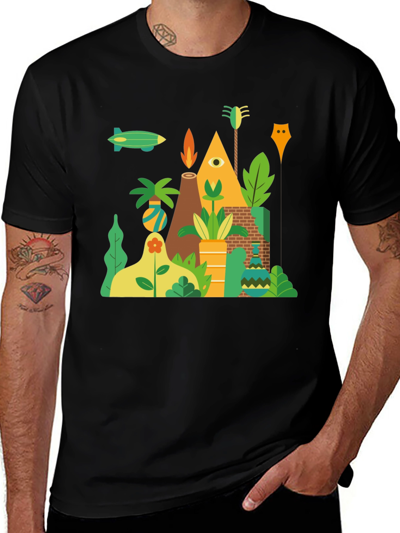 Modern Geometric Graphic T-Shirt