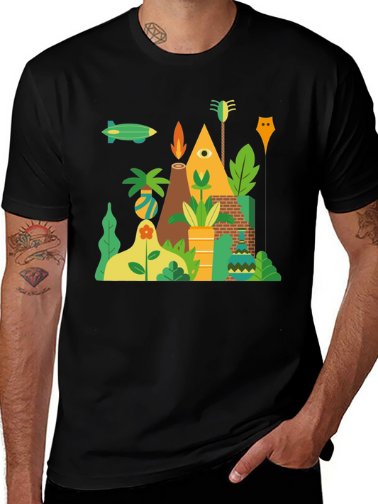 Modern Geometric Graphic T-Shirt