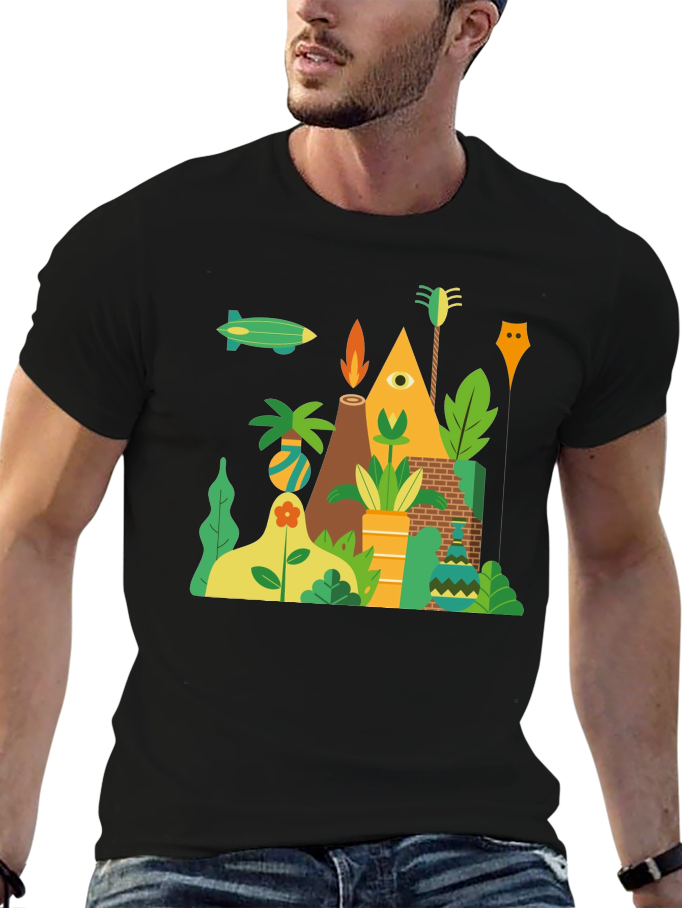 Modern Geometric Graphic T-Shirt