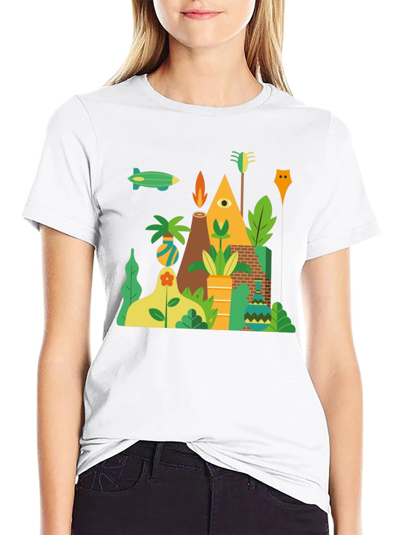 Modern Geometric Graphic T-Shirt