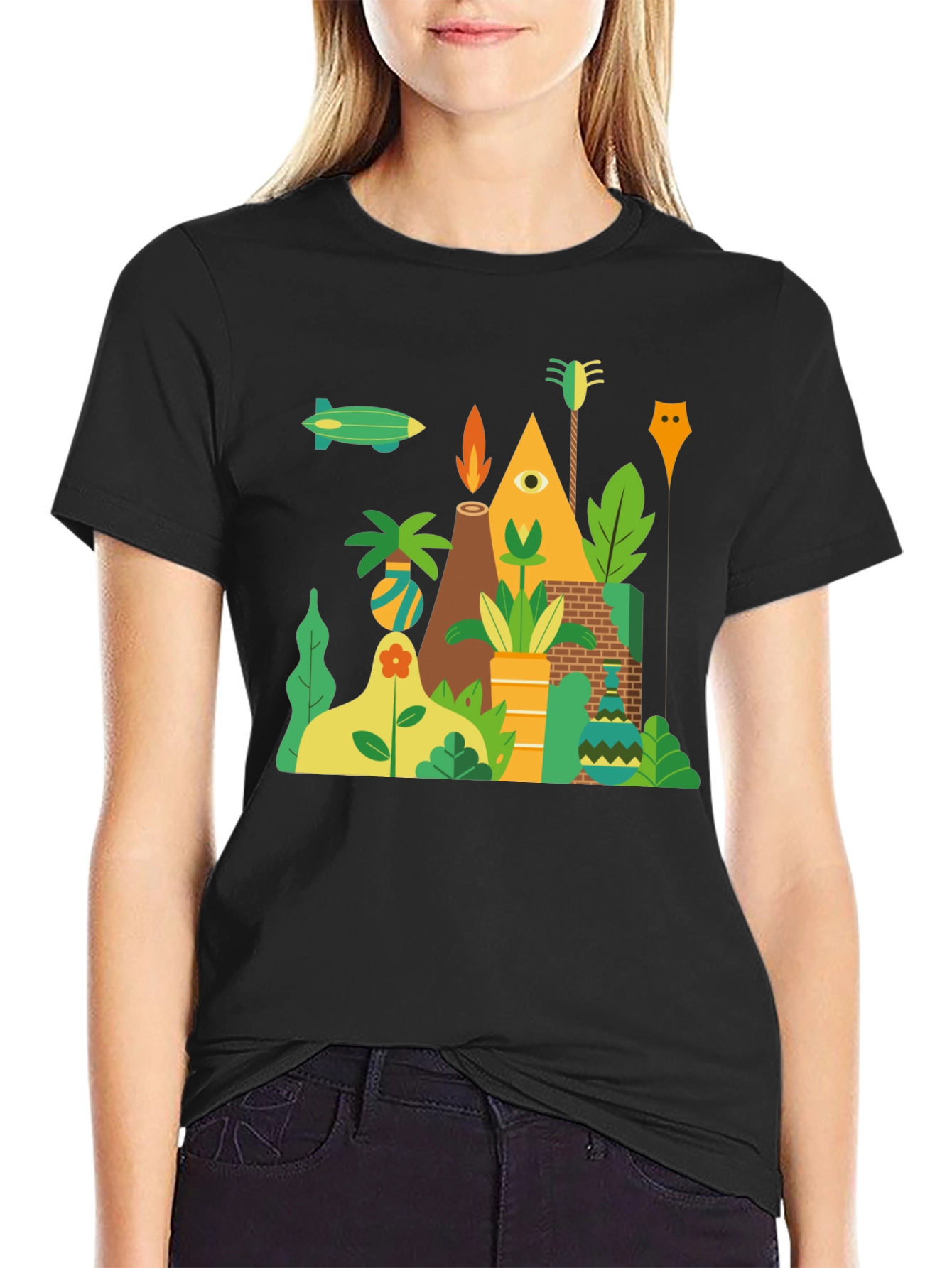 Modern Geometric Graphic T-Shirt