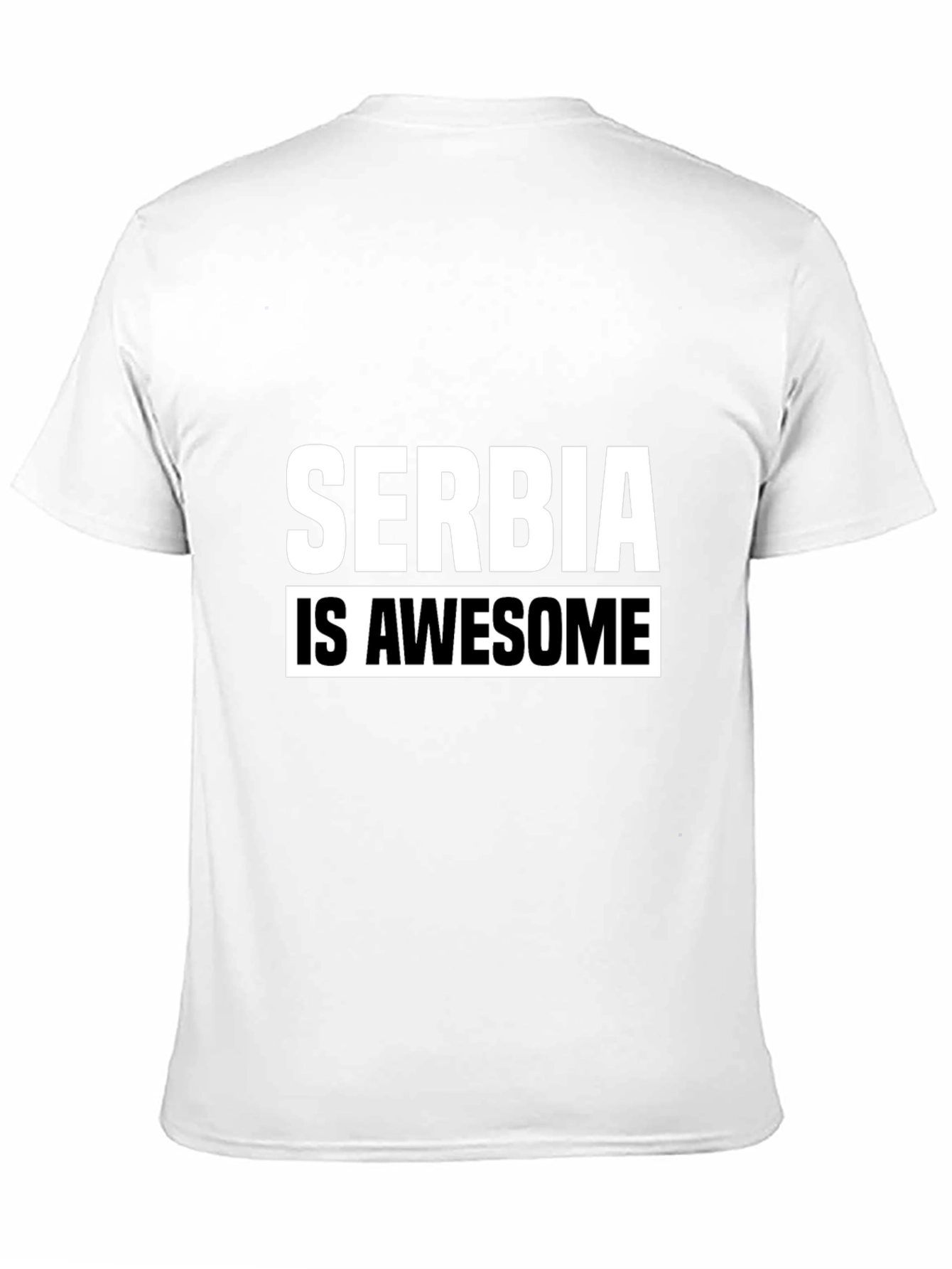 Serbia Is Awesome Graphic T-Shirt - Black