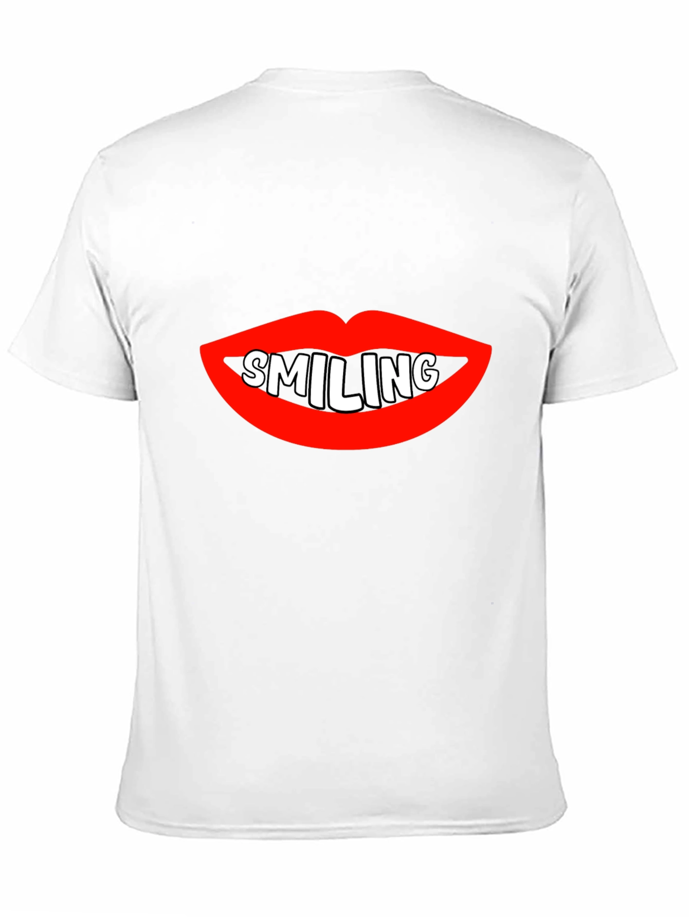 Smiling Lips Graphic Black T-Shirt