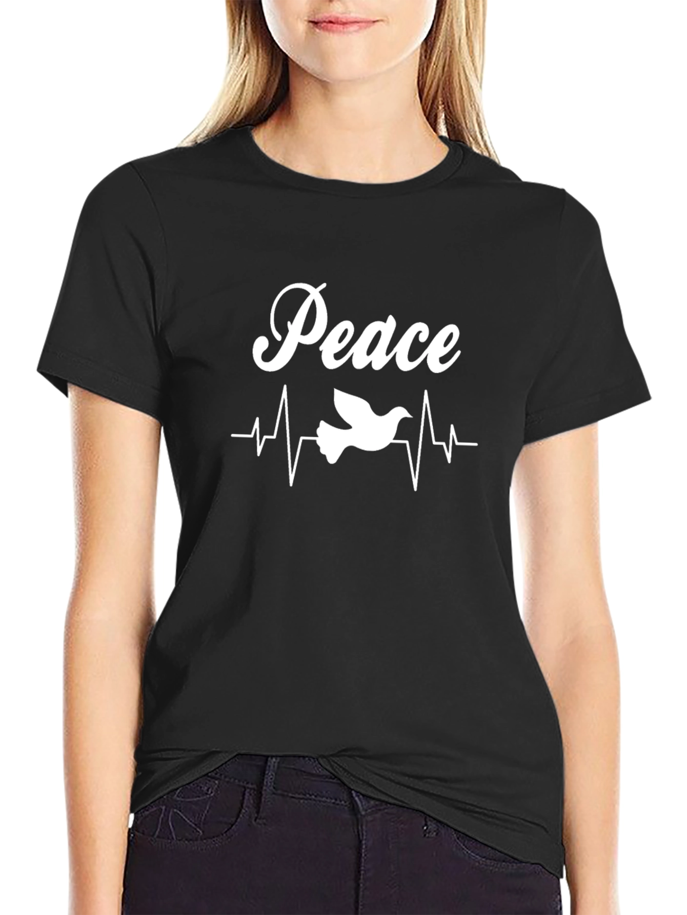 Peace Dove Graphic Tee - Mens Black T-Shirt