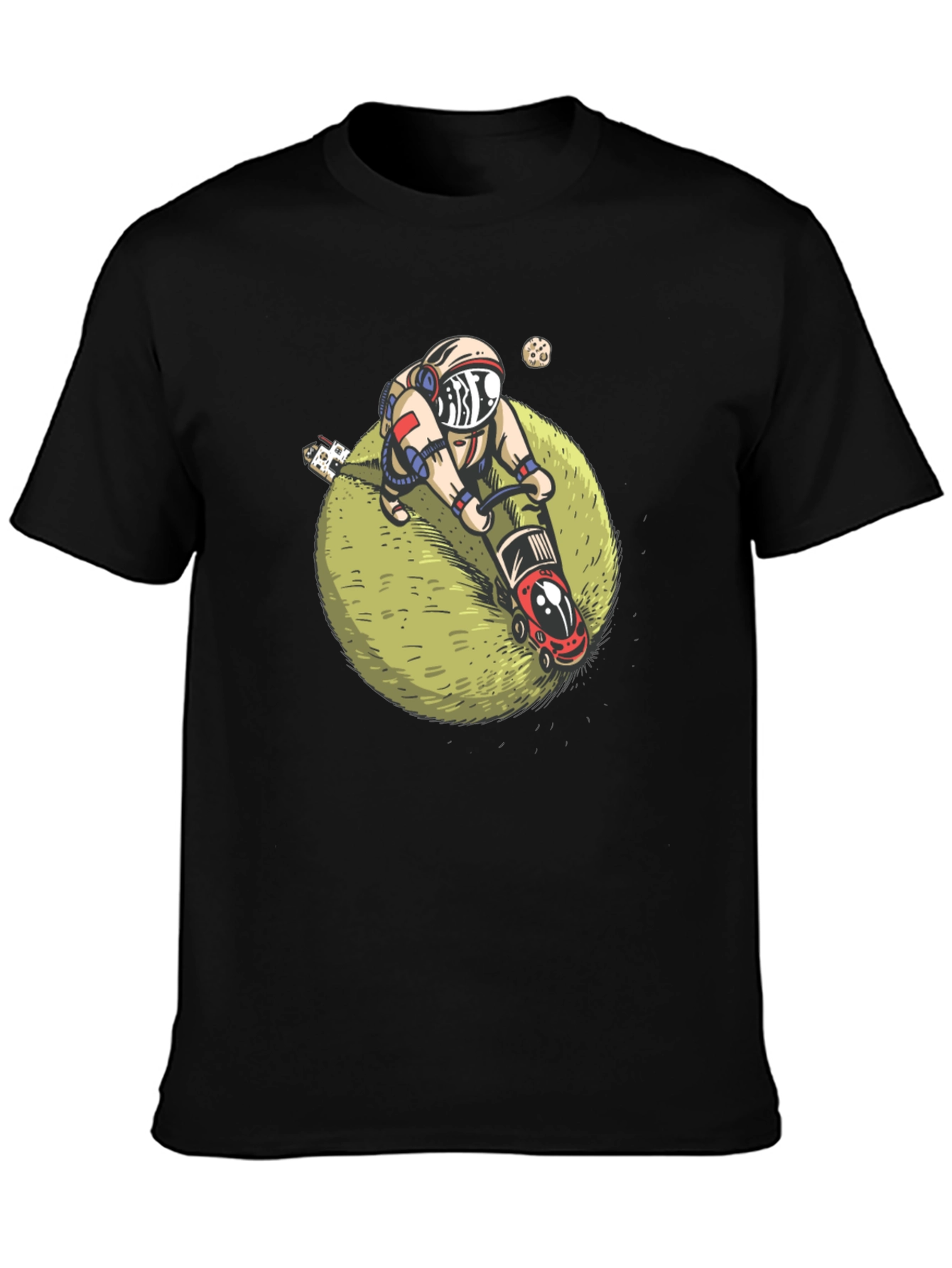 Astronaut Mowing Lawn T-Shirt - Space Humor Tee