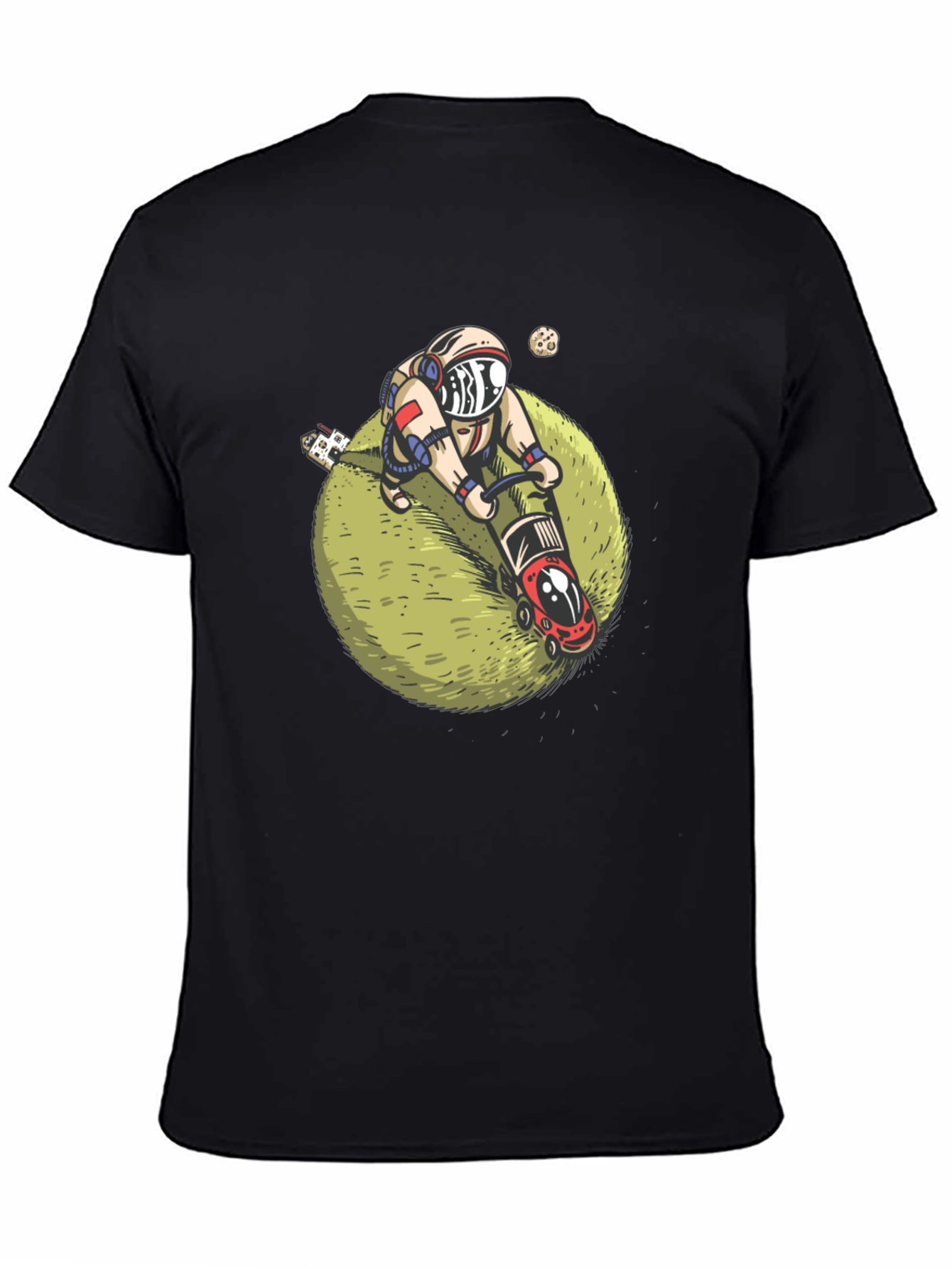 Astronaut Mowing Lawn T-Shirt - Space Humor Tee