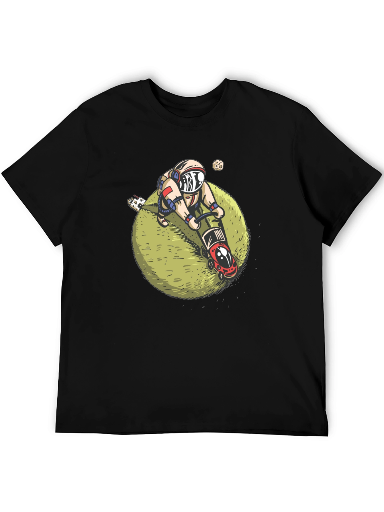 Astronaut Mowing Lawn T-Shirt - Space Humor Tee