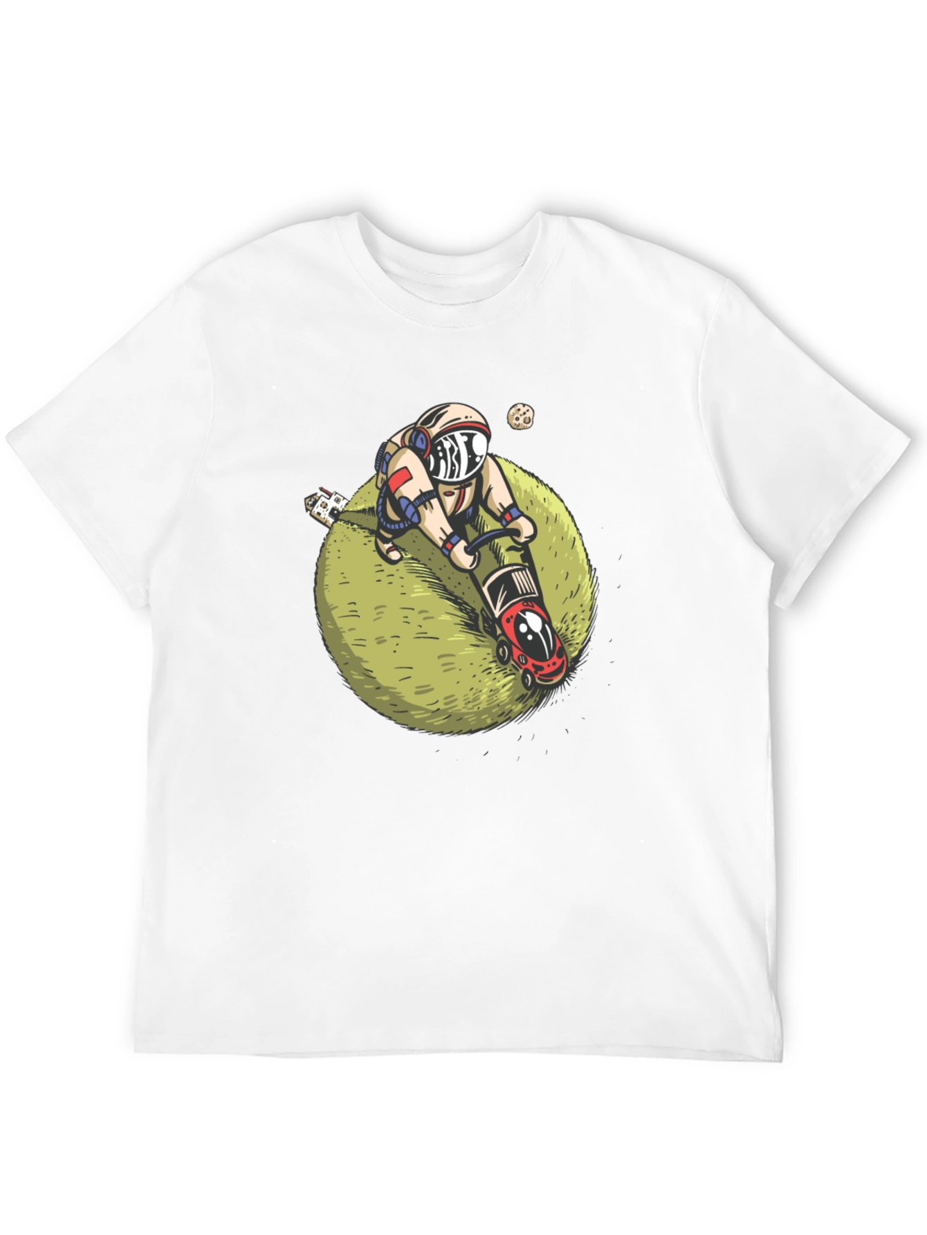 Astronaut Mowing Lawn T-Shirt - Space Humor Tee