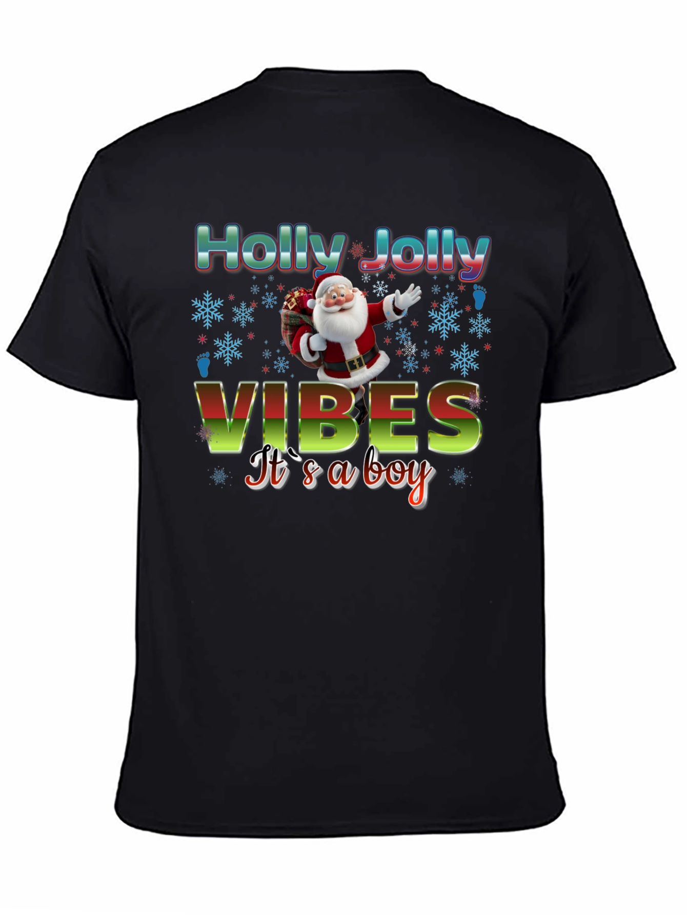 Holly Jolly Vibes Its a Boy T-Shirt
