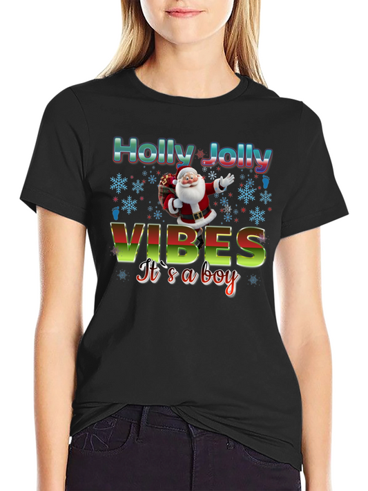 Holly Jolly Vibes Its a Boy T-Shirt