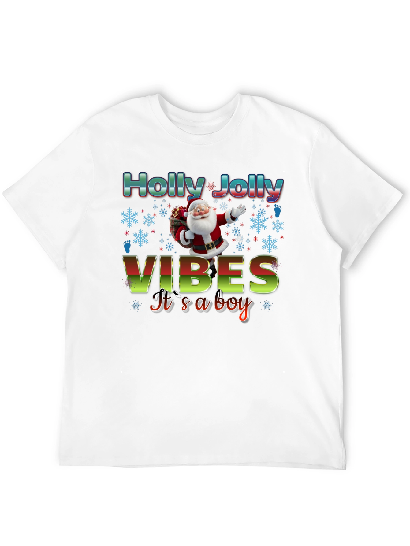 Holly Jolly Vibes Its a Boy T-Shirt