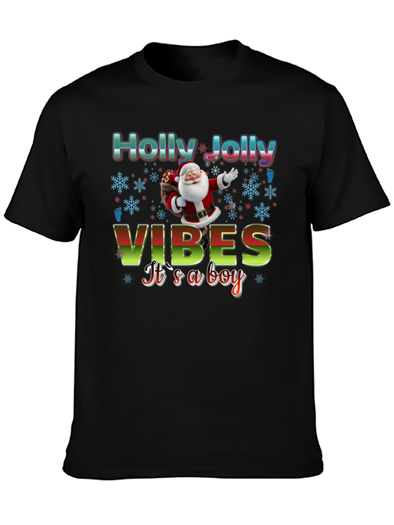 Holly Jolly Vibes Its a Boy T-Shirt
